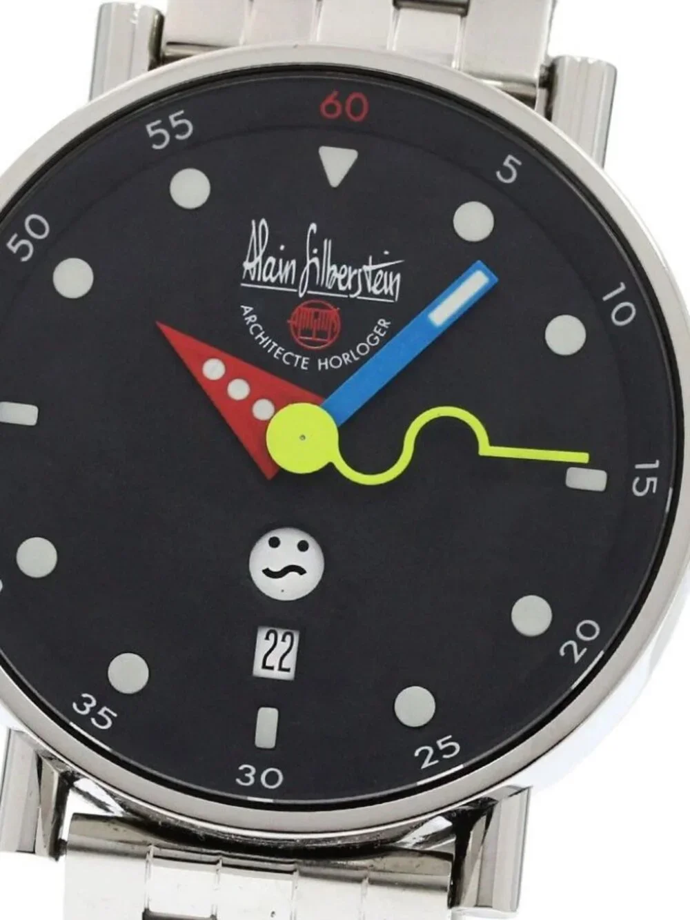 Alain Silberstein Rondo Smile Day RO11 black Dial Automatic Men's Watch_864341